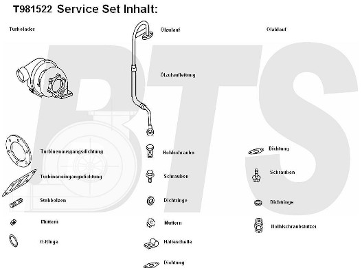 Compresor,sistem de supraalimentare T981522 BTS Turbo